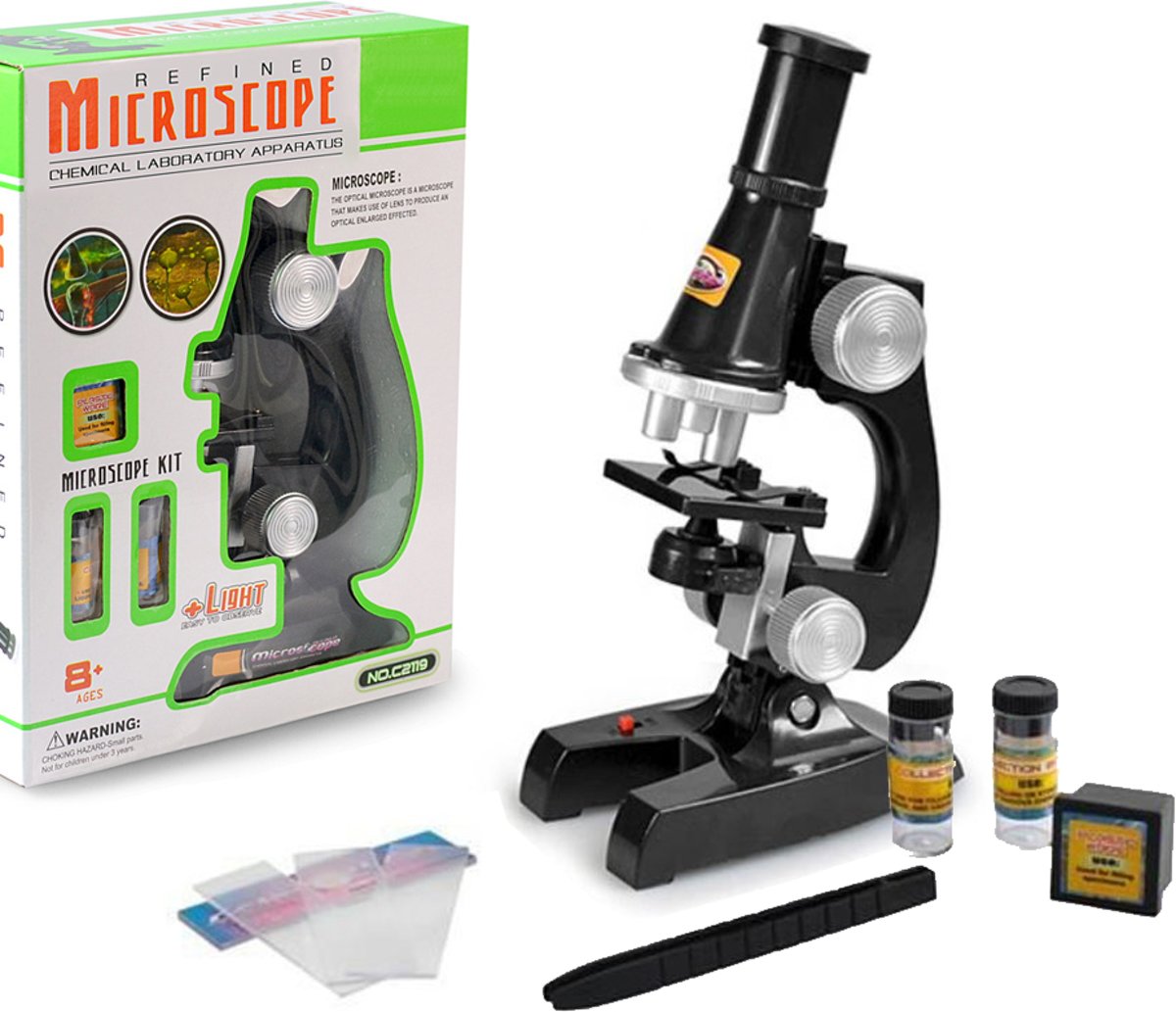 Kiddy’s Microscoop 100X-450X Laboratorium Educatief Speelgoed voor Kinderen